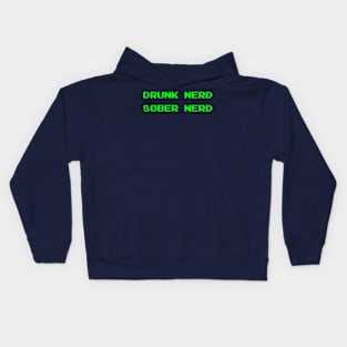 Drunk Nerd Sober Nerd Kids Hoodie